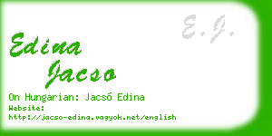 edina jacso business card